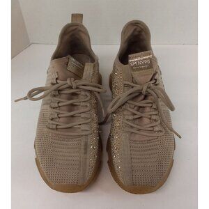 Steve Madden Women's Sneakers Size 12M Maxima SM NY60 Rhinestones Beige Lace Up